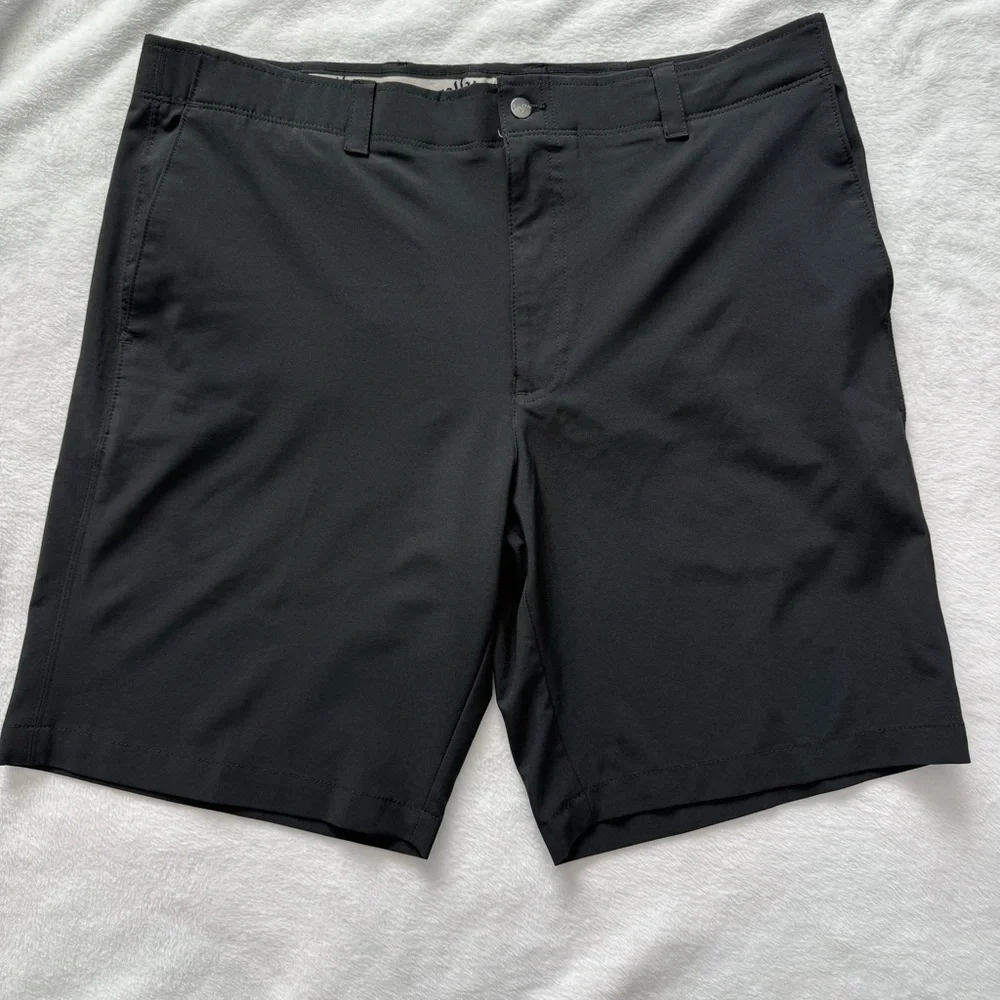 Callaway Shorts Waist 38 Men's Flat Front Golf Shorts Black